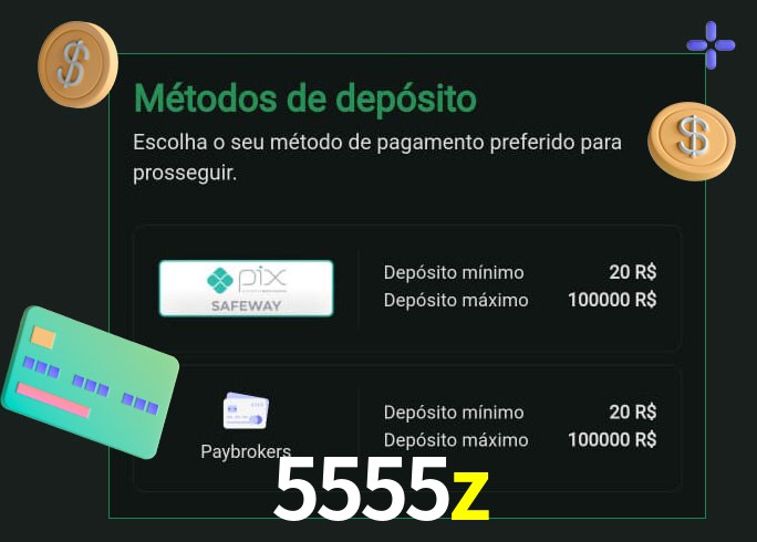 O cassino 5555z oferece uma grande variedade de métodos de pagamento